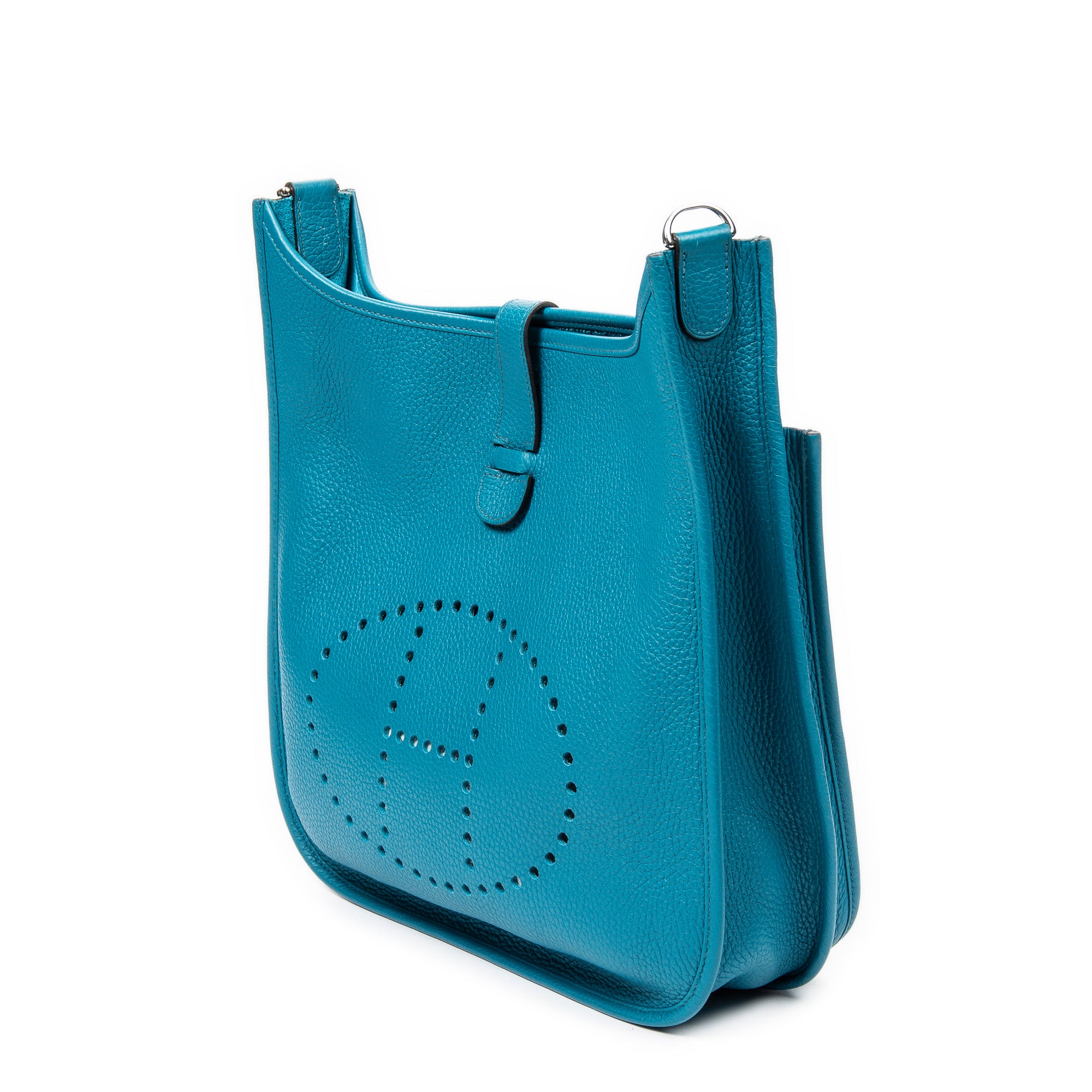 Shoulder Bag Evelyne III PM Blue Zanzibar Clemence Leather