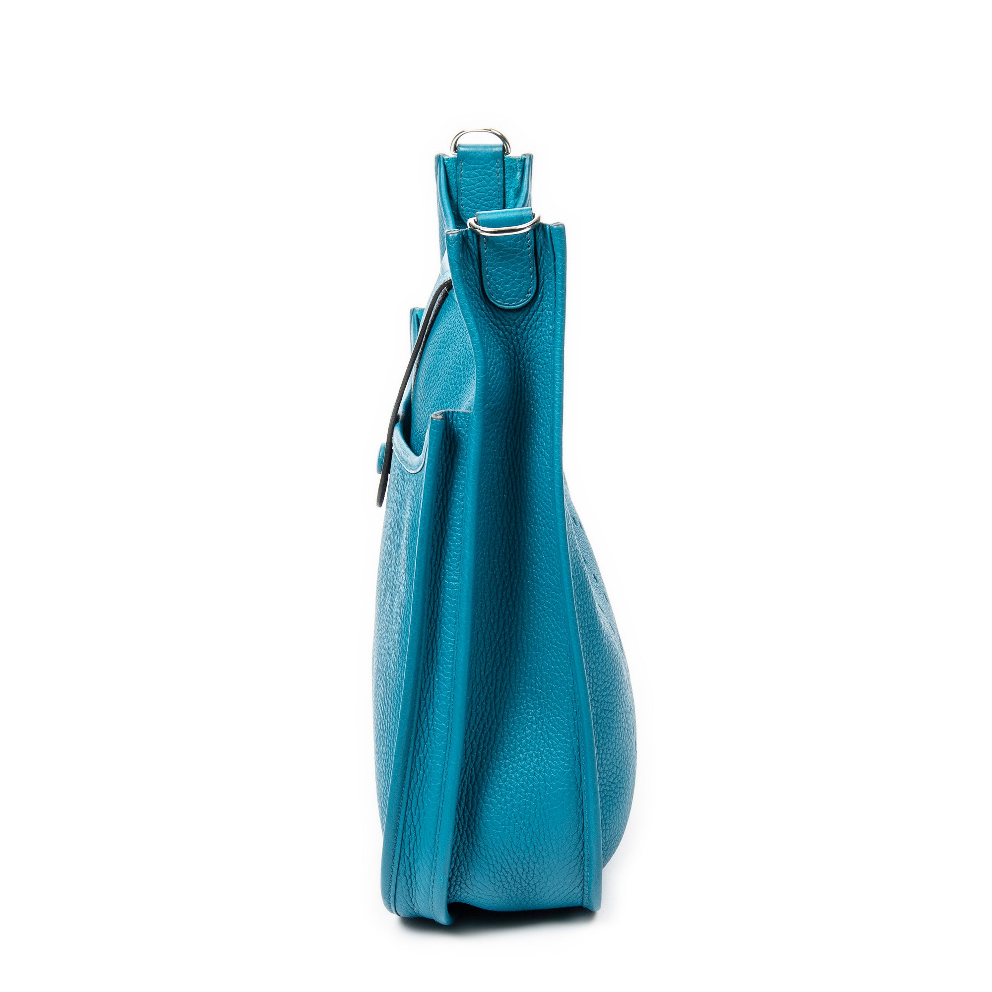 Shoulder Bag Evelyne III PM Blue Zanzibar Clemence Leather