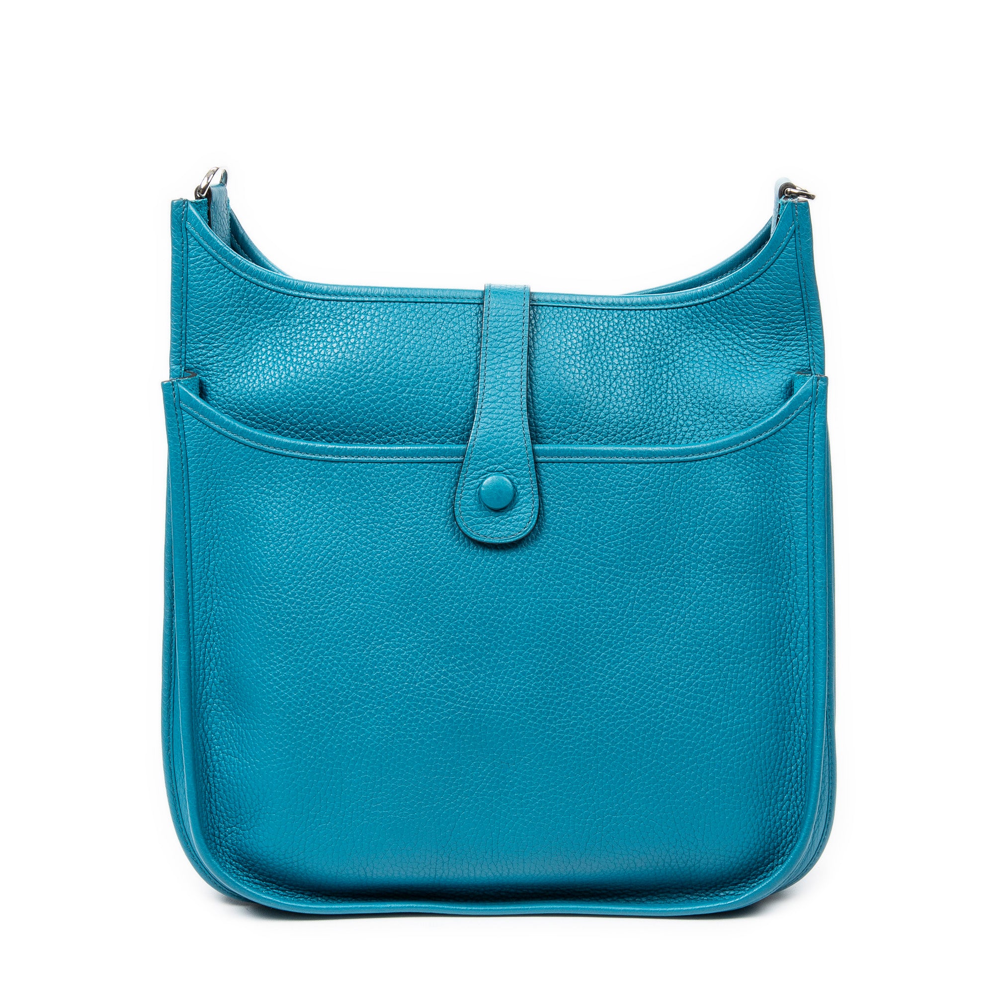 Shoulder Bag Evelyne III PM Blue Zanzibar Clemence Leather
