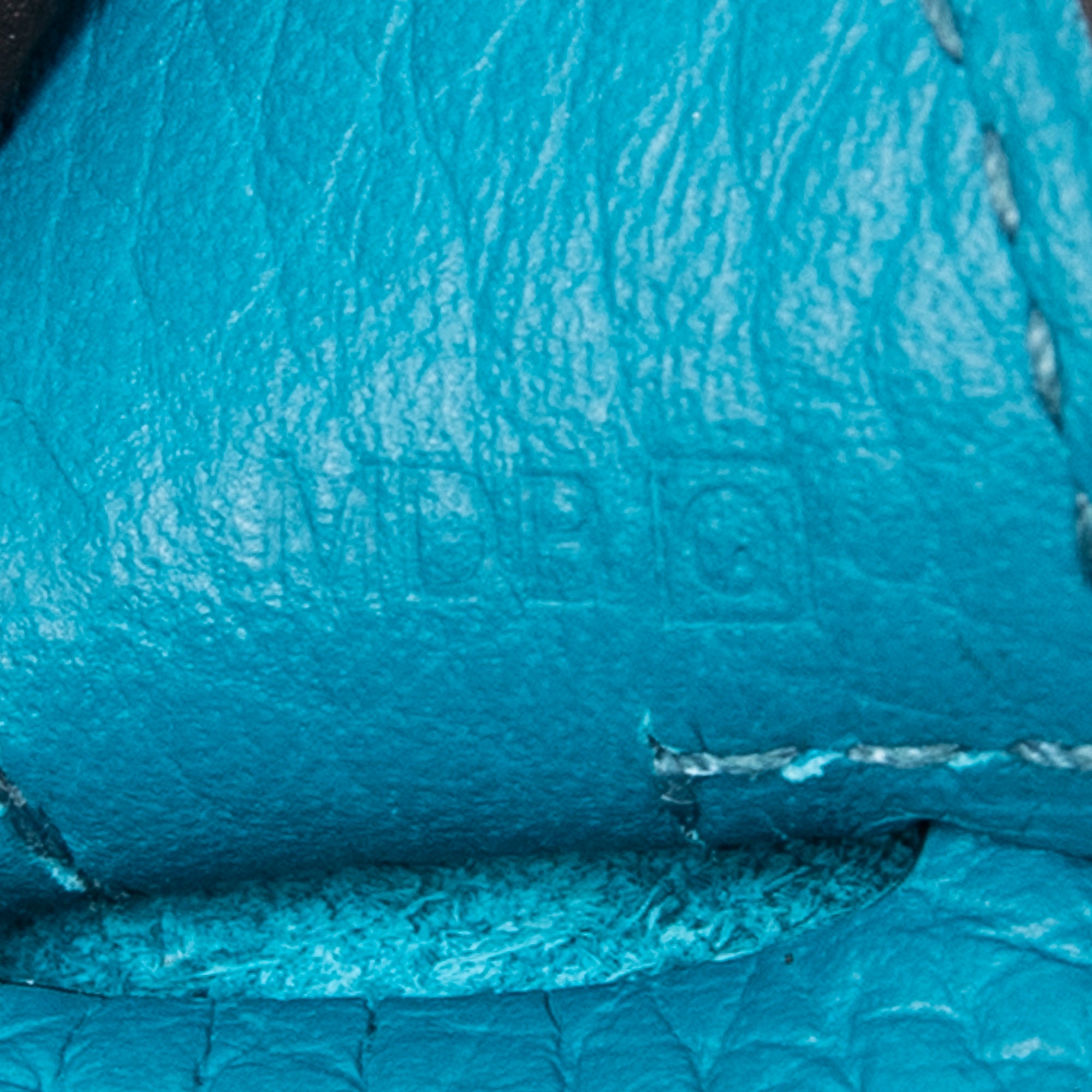 Shoulder Bag Evelyne III PM Blue Zanzibar Clemence Leather