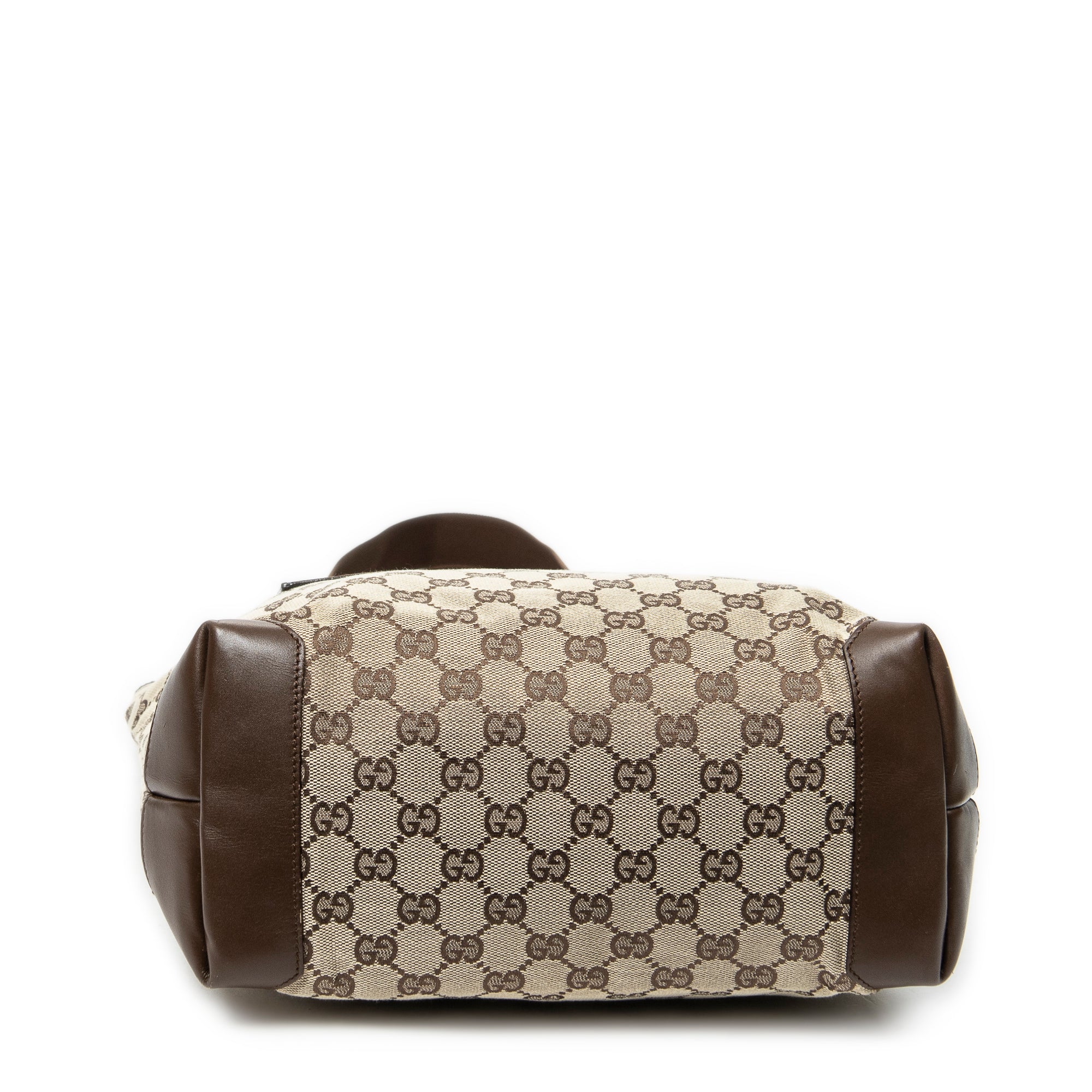 Shoulder Bag Vertical Zip Tote Beige Monogrammed Canvas