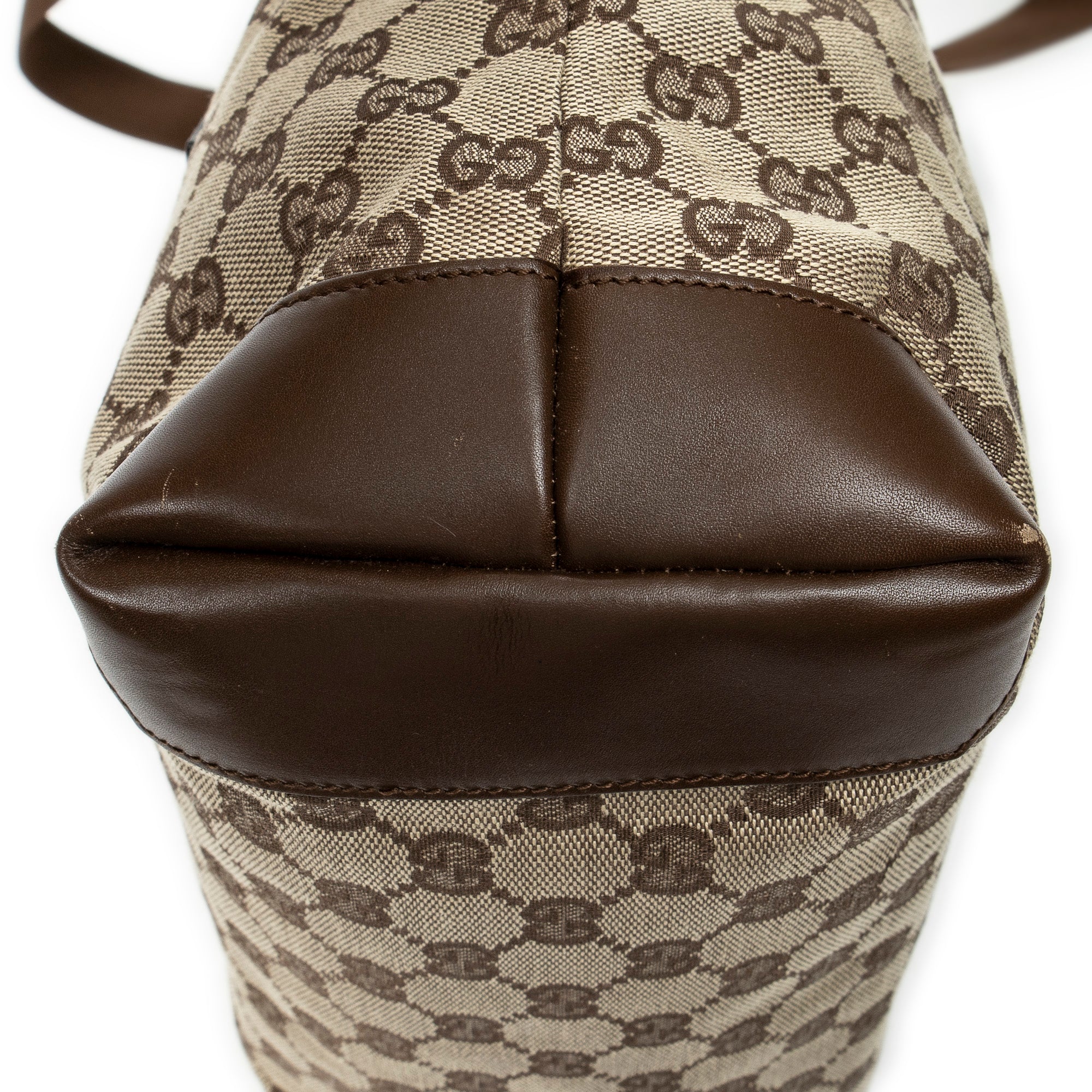 Shoulder Bag Vertical Zip Tote Beige Monogrammed Canvas