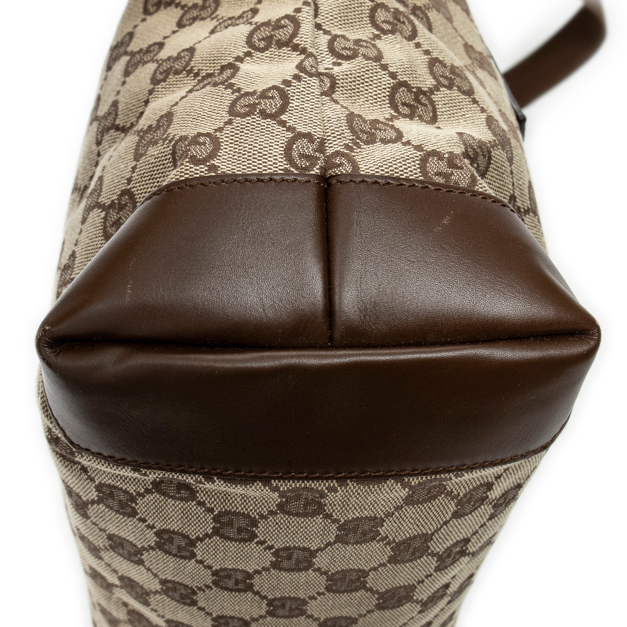 Shoulder Bag Vertical Zip Tote Beige Monogrammed Canvas