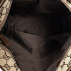 Shoulder Bag Vertical Zip Tote Beige Monogrammed Canvas