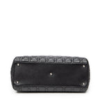 Shoulder Bag Soft Shopping Tote Black Cannage Lambskin Leather