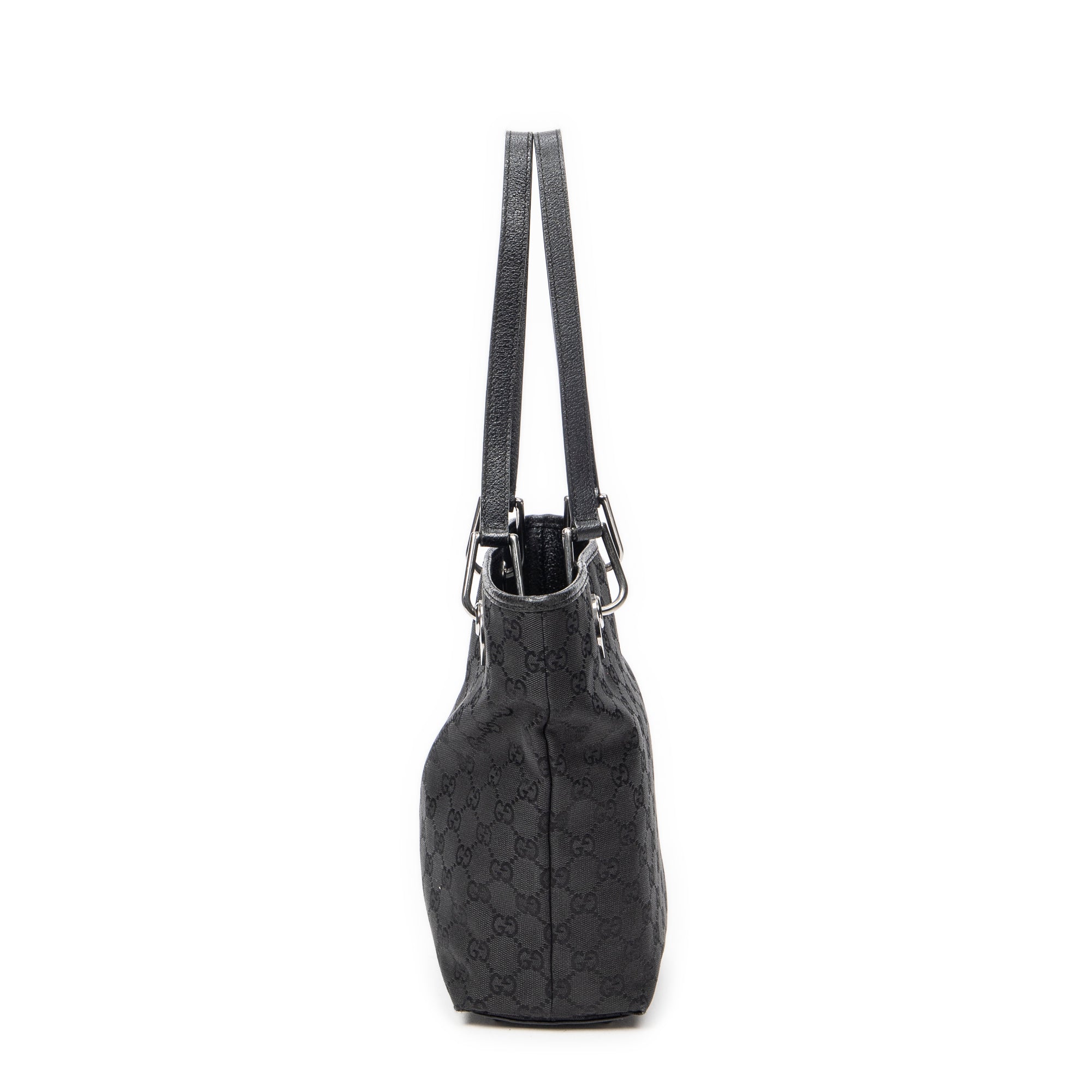 Shoulder Bag Small Eclipse Shopping Black Monogrammed Canvas
