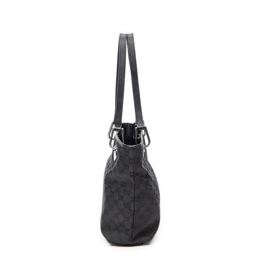 Shoulder Bag Small Eclipse Shopping Black Monogrammed Canvas