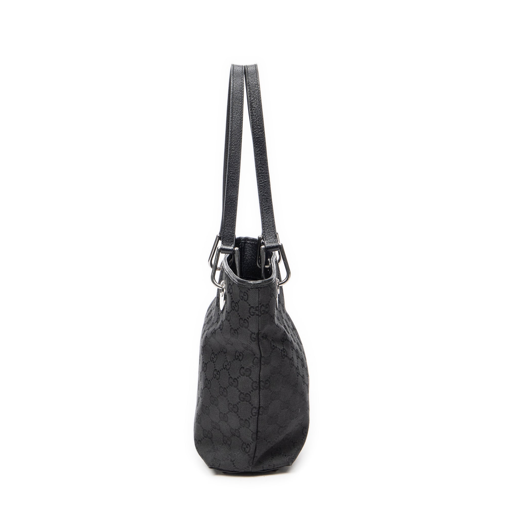Shoulder Bag Small Eclipse Shopping Black Monogrammed Canvas