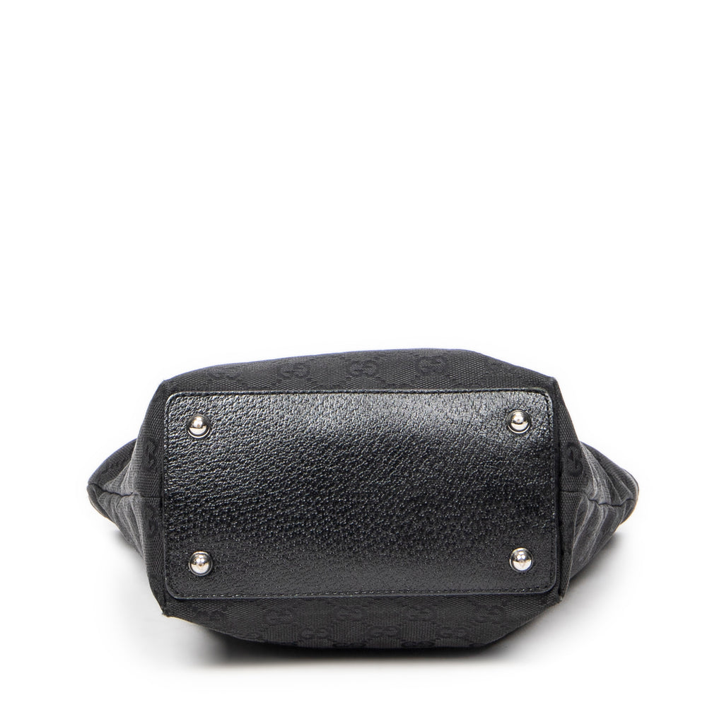 Shoulder Bag Small Eclipse Shopping Black Monogrammed Canvas