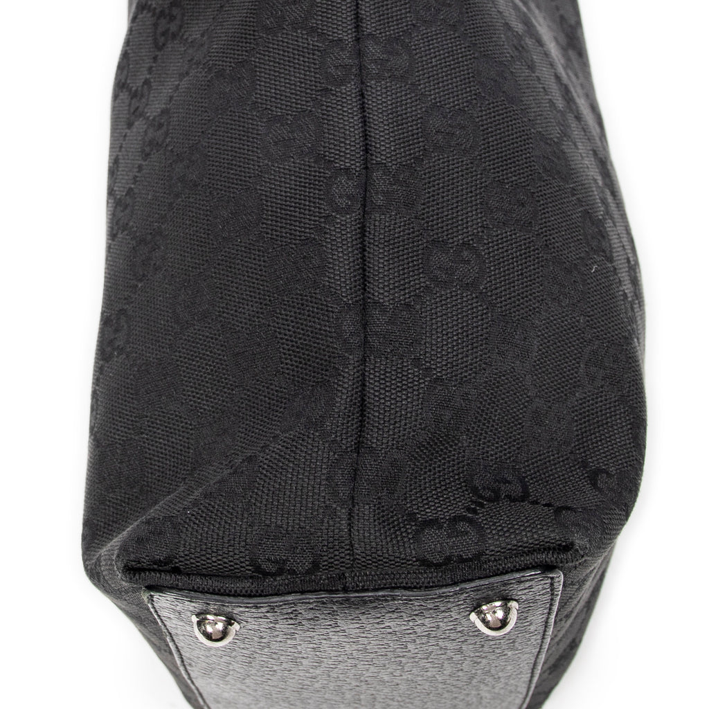Shoulder Bag Small Eclipse Shopping Black Monogrammed Canvas