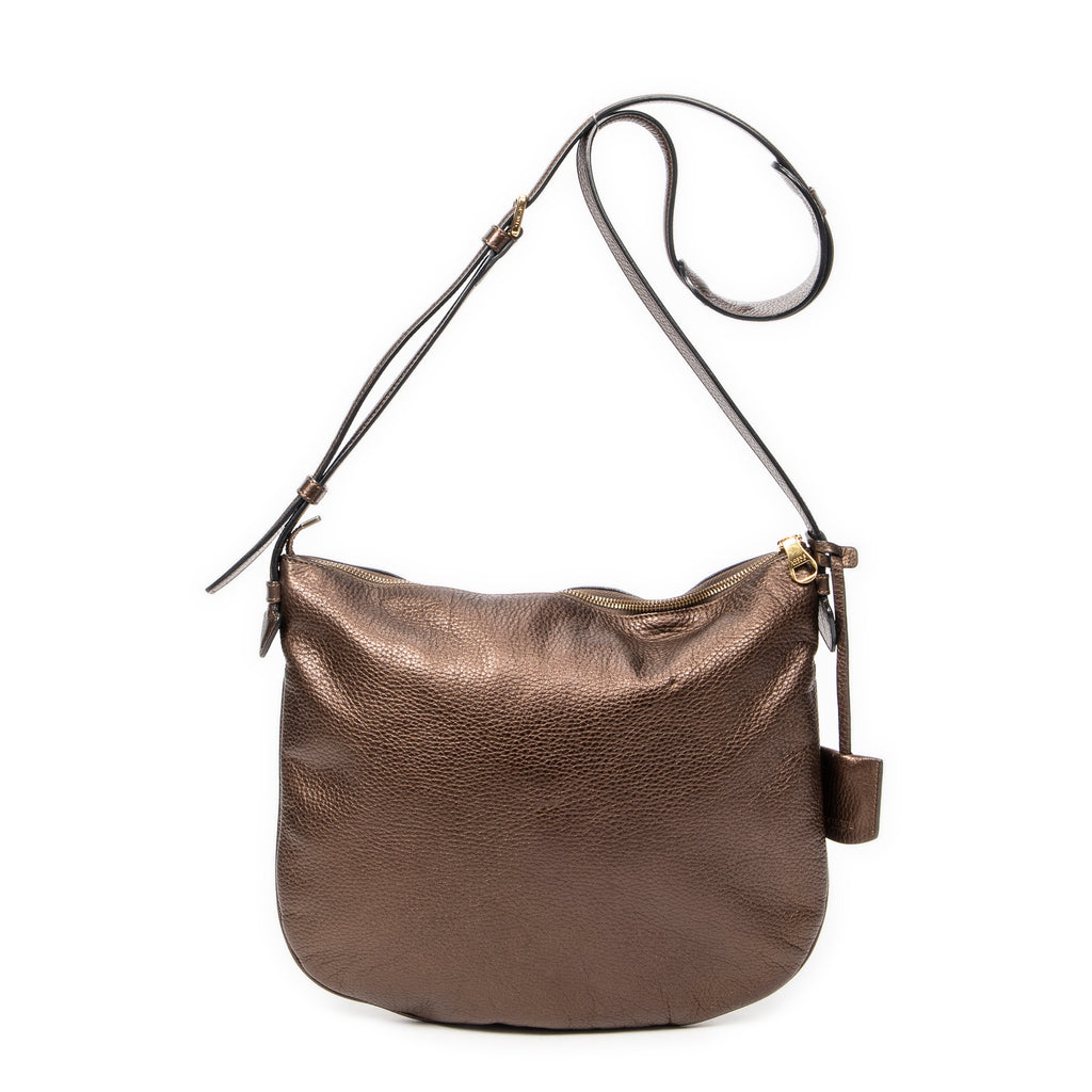 Shoulder Bag Heritage Messenger Brown Grained Leather