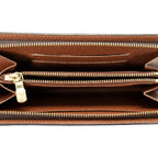 Wallet Porte-Monnaie Zip Brown Monogram Canvas