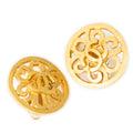 Earrings CC Round Clip On Earrings Gold Gold Plated