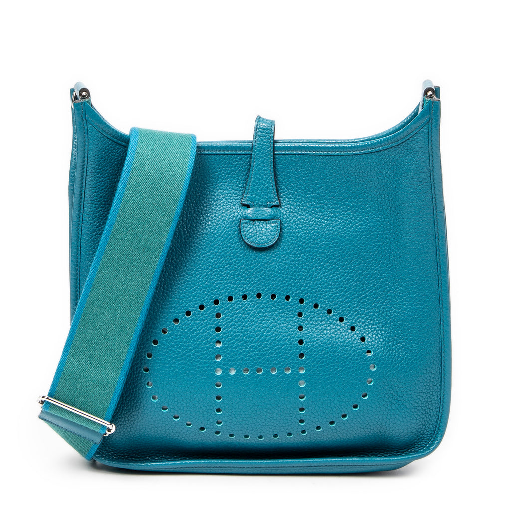 Shoulder Bag Evelyne III PM Blue Izmir Clemence Leather