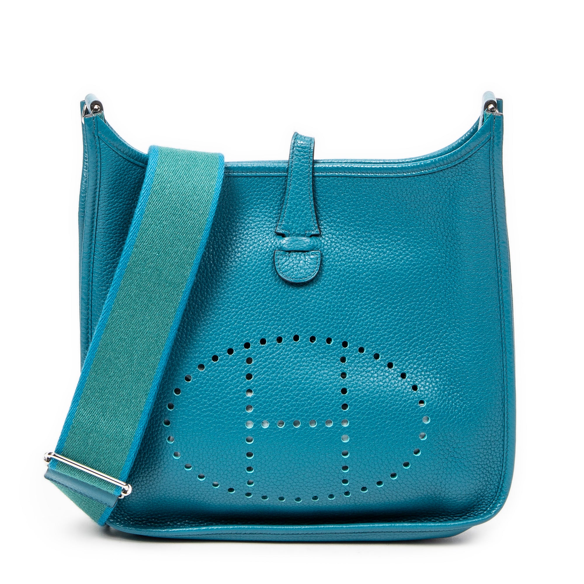 Shoulder Bag Evelyne III PM Blue Izmir Clemence Leather
