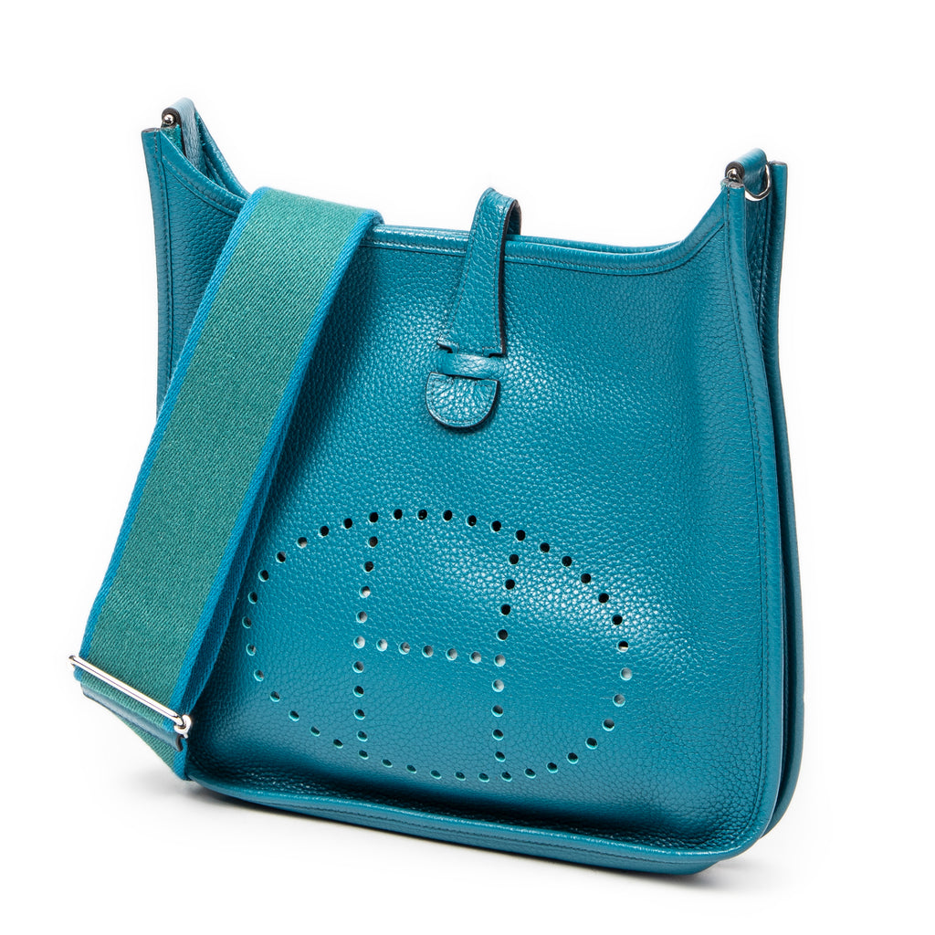 Shoulder Bag Evelyne III PM Blue Izmir Clemence Leather