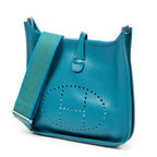 Shoulder Bag Evelyne III PM Blue Izmir Clemence Leather