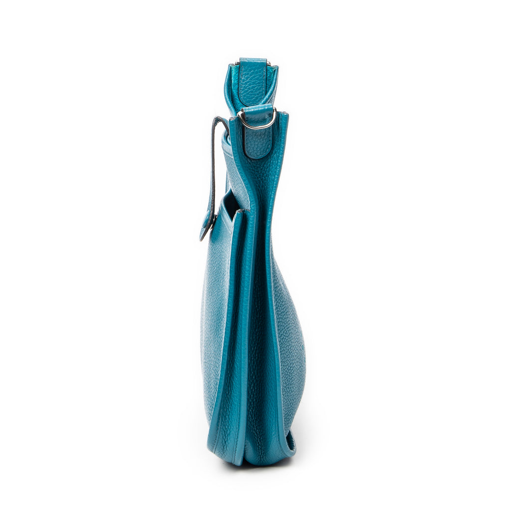 Shoulder Bag Evelyne III PM Blue Izmir Clemence Leather