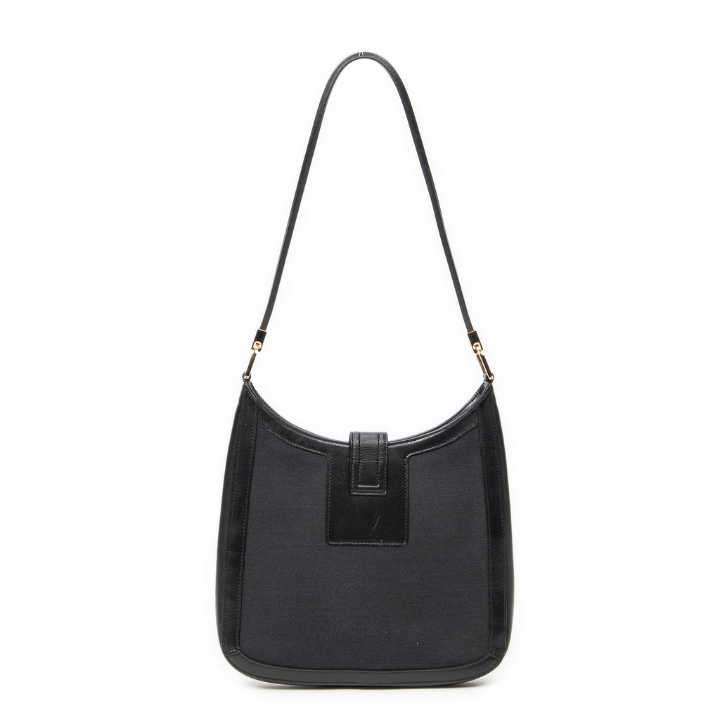 Shoulder Bag Vintage G Logo Hobo Black Canvas