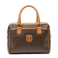 Bolso de mano Boston pequeño vintage de lona revestida Macadam marrón