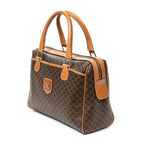 Bolso de mano Boston pequeño vintage de lona revestida Macadam marrón