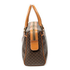 Bolso de mano Boston pequeño vintage de lona revestida Macadam marrón