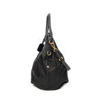 Shoulder Bag Medium Shopping Tote Black Nylon Canvas