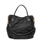 Shoulder Bag Medium Shopping Tote Black Nylon Canvas