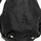 Shoulder Bag Medium Shopping Tote Black Nylon Canvas