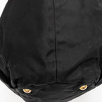 Shoulder Bag Medium Shopping Tote Black Nylon Canvas
