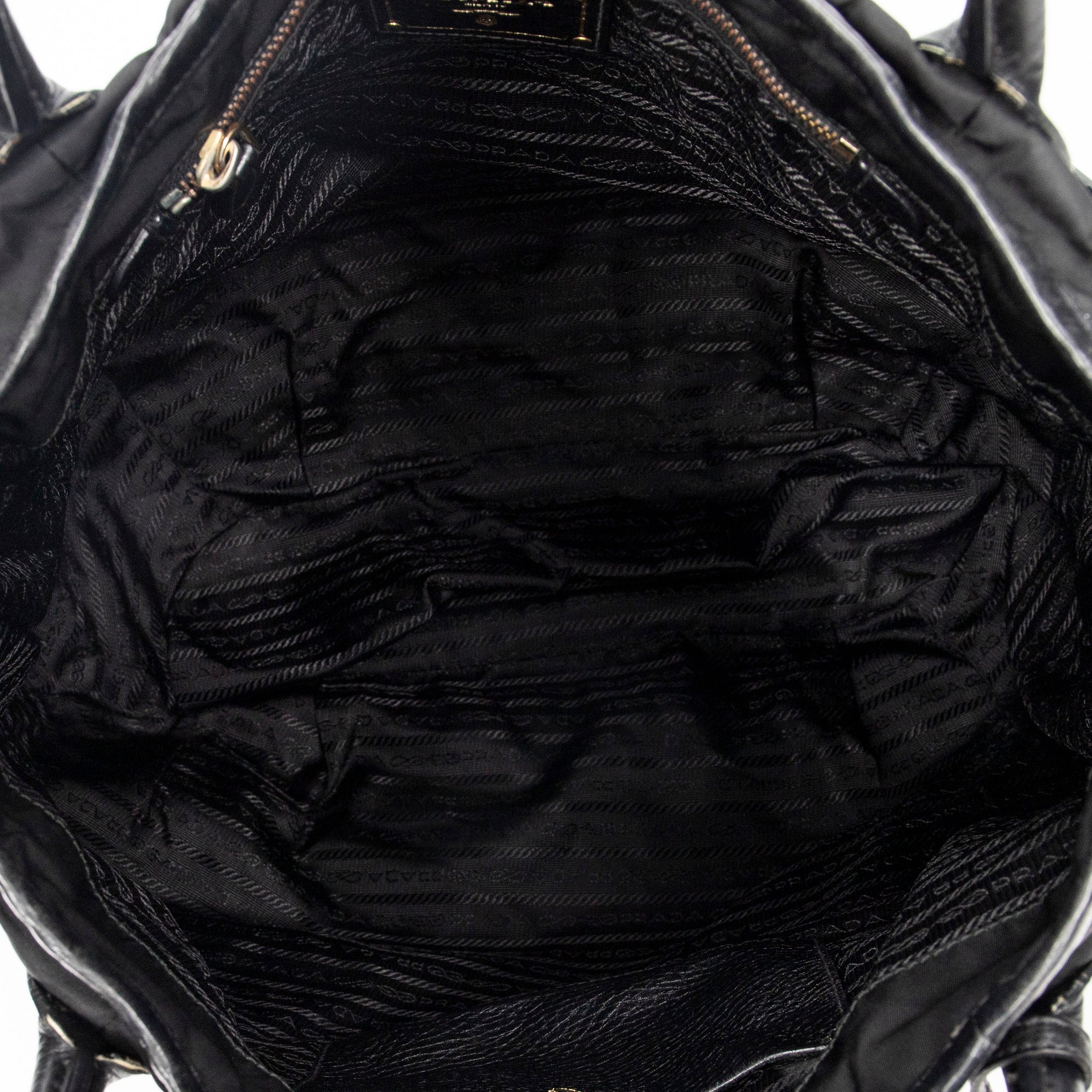 Shoulder Bag Medium Shopping Tote Black Nylon Canvas