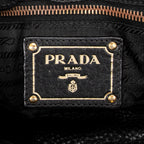 Shoulder Bag Medium Shopping Tote Black Nylon Canvas