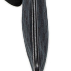Bolso de Hombro Plano Pequeño Bandolera Lona Negra Monogramada