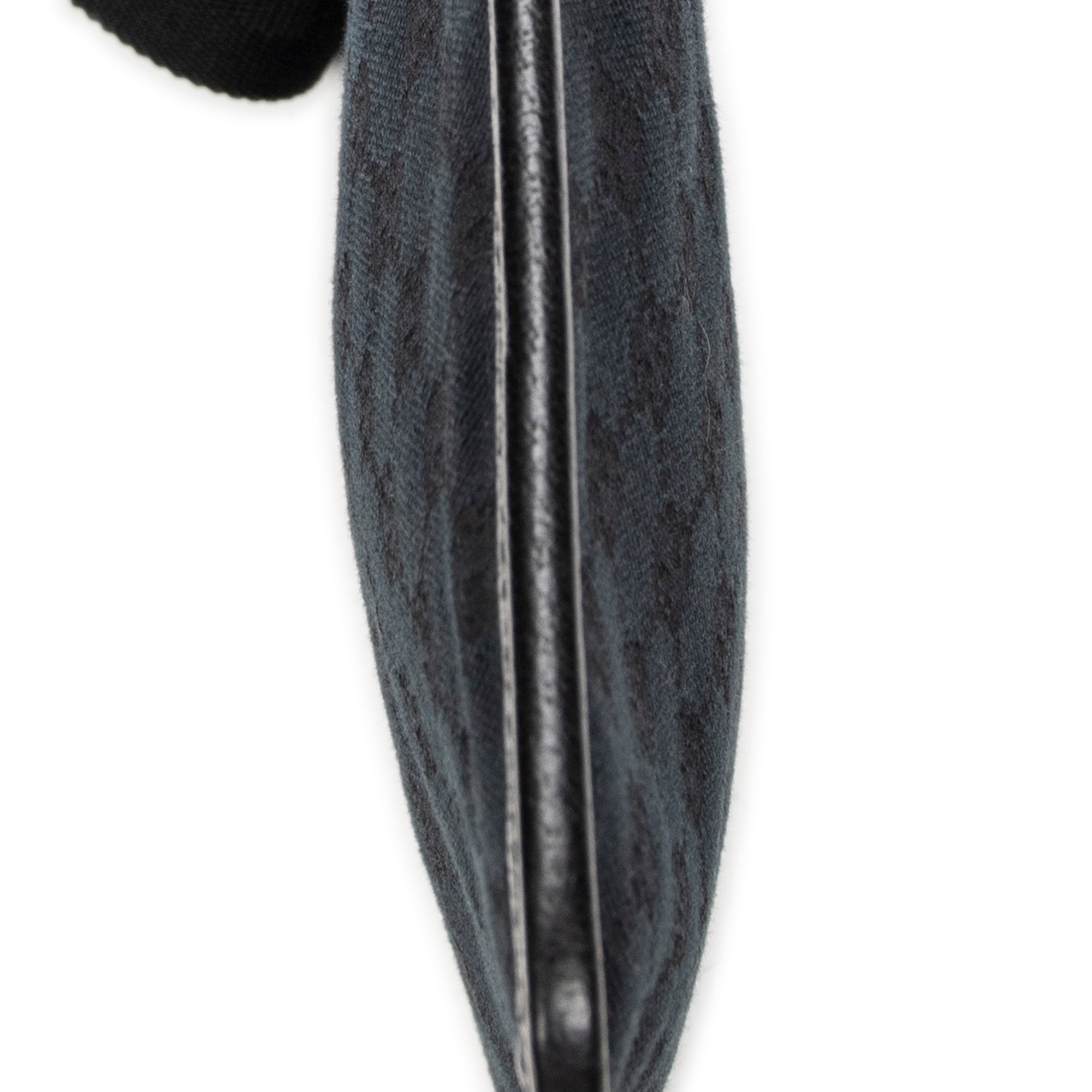 Bolso de Hombro Plano Pequeño Bandolera Lona Negra Monogramada