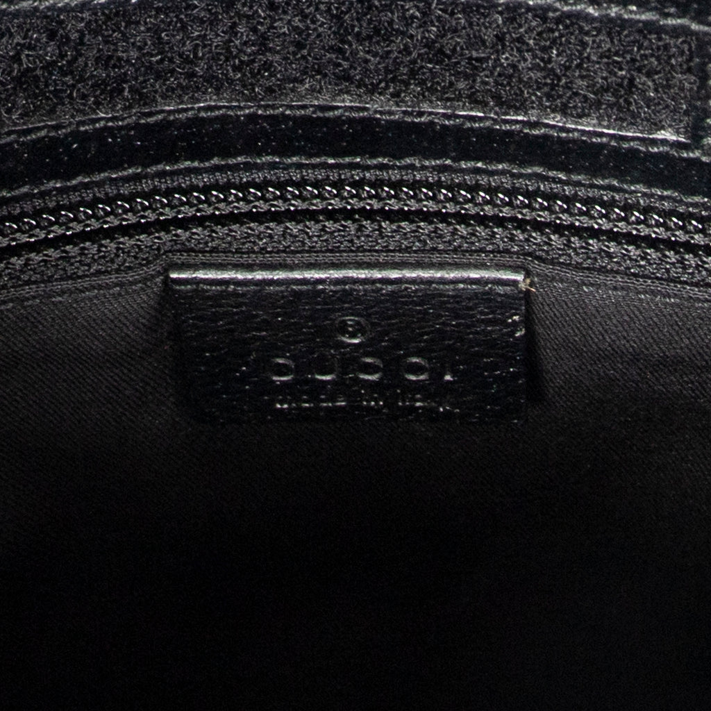 Bolso de Hombro Plano Pequeño Bandolera Lona Negra Monogramada