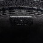 Bolso de Hombro Plano Pequeño Bandolera Lona Negra Monogramada