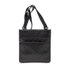 Shoulder Bag Small Flat Messenger Black Guccissima Leather
