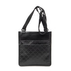 Shoulder Bag Small Flat Messenger Black Guccissima Leather