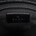 Shoulder Bag Small Flat Messenger Black Guccissima Leather