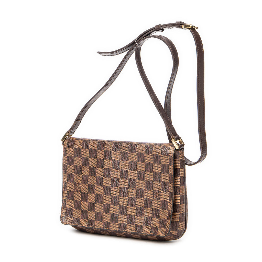Shoulder Bag Musette Tango Long Strap Brown Damier Ebene