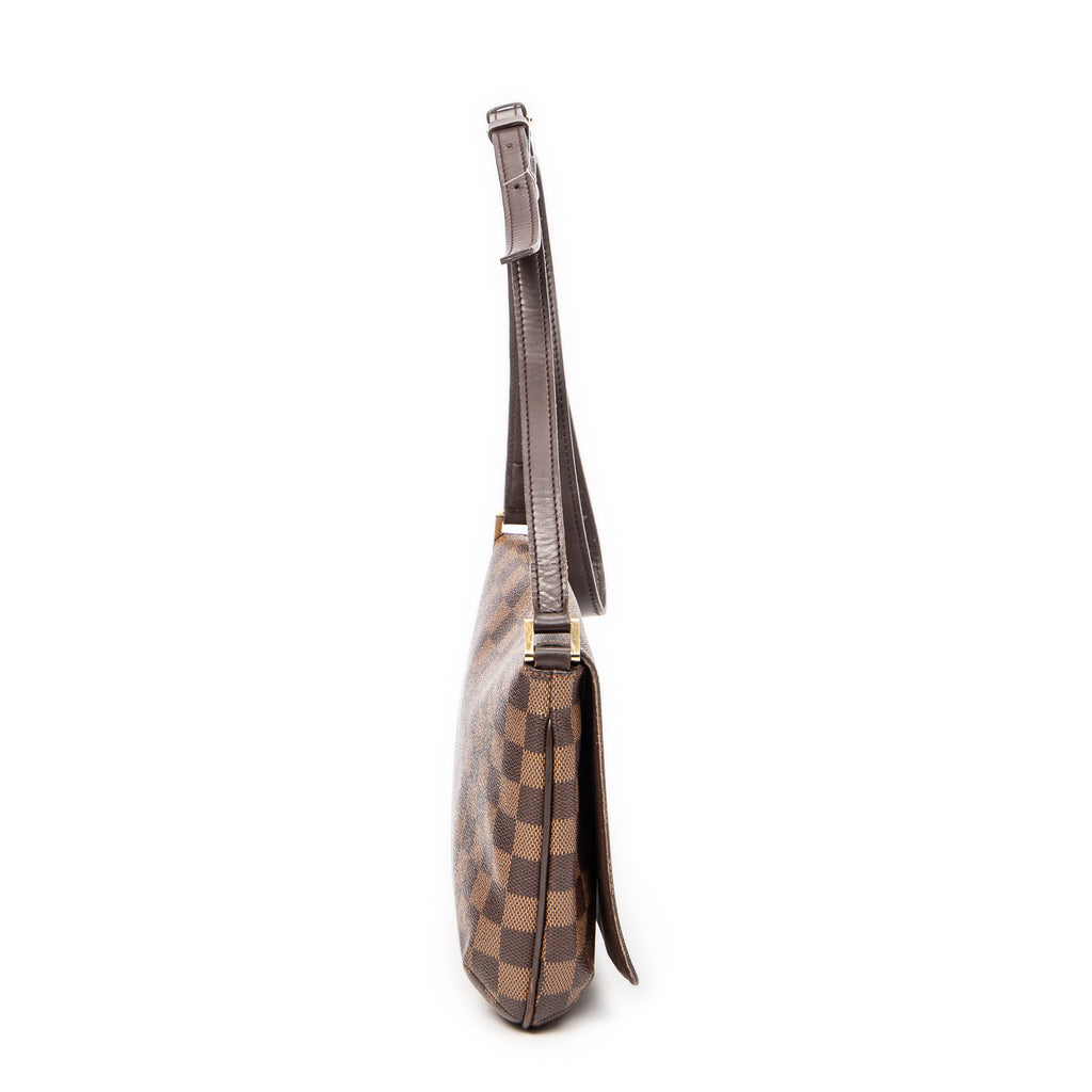 Shoulder Bag Musette Tango Long Strap Brown Damier Ebene