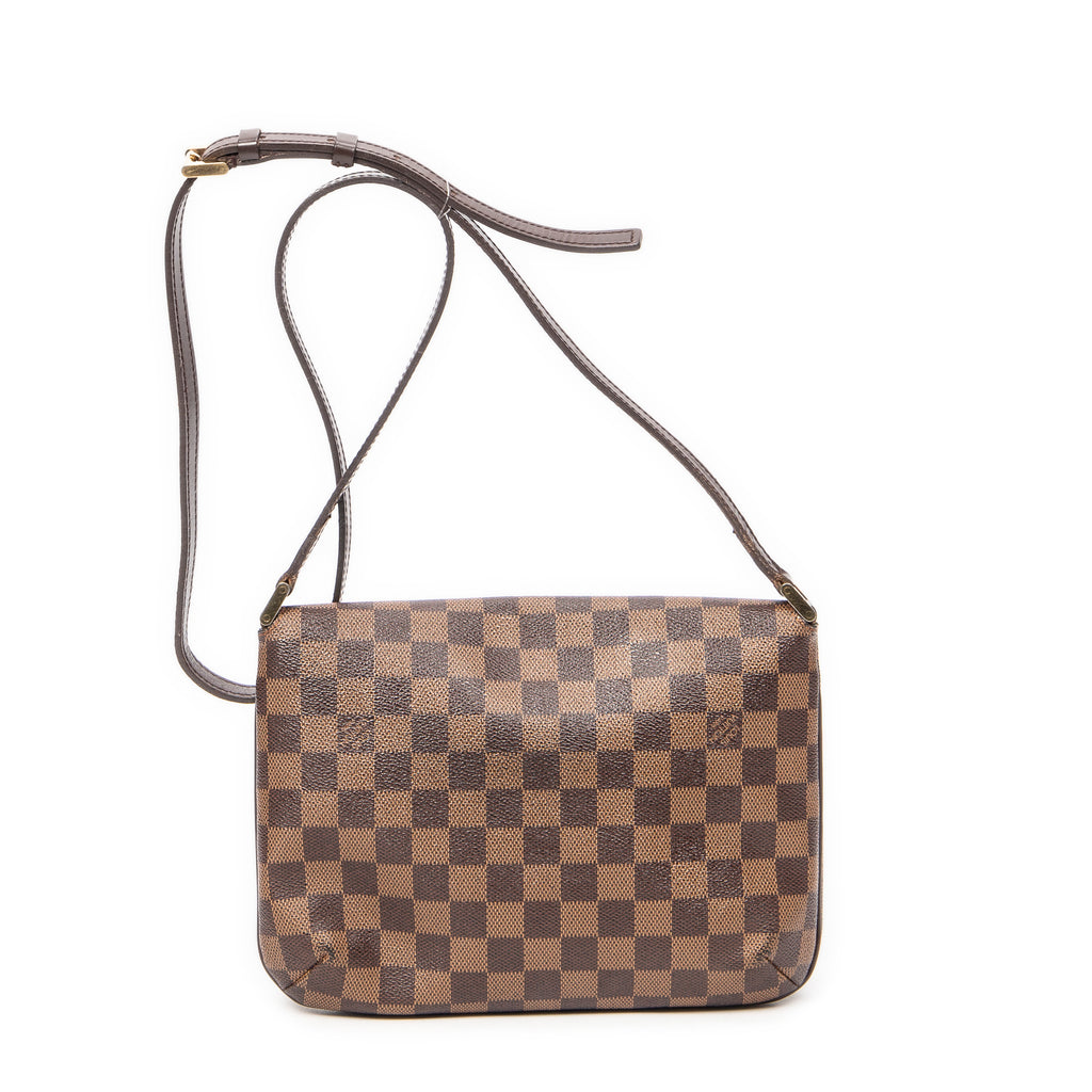 Shoulder Bag Musette Tango Long Strap Brown Damier Ebene