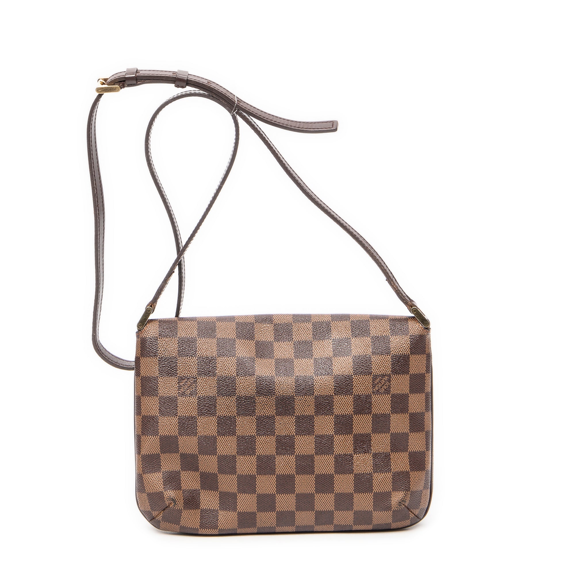 Shoulder Bag Musette Tango Long Strap Brown Damier Ebene