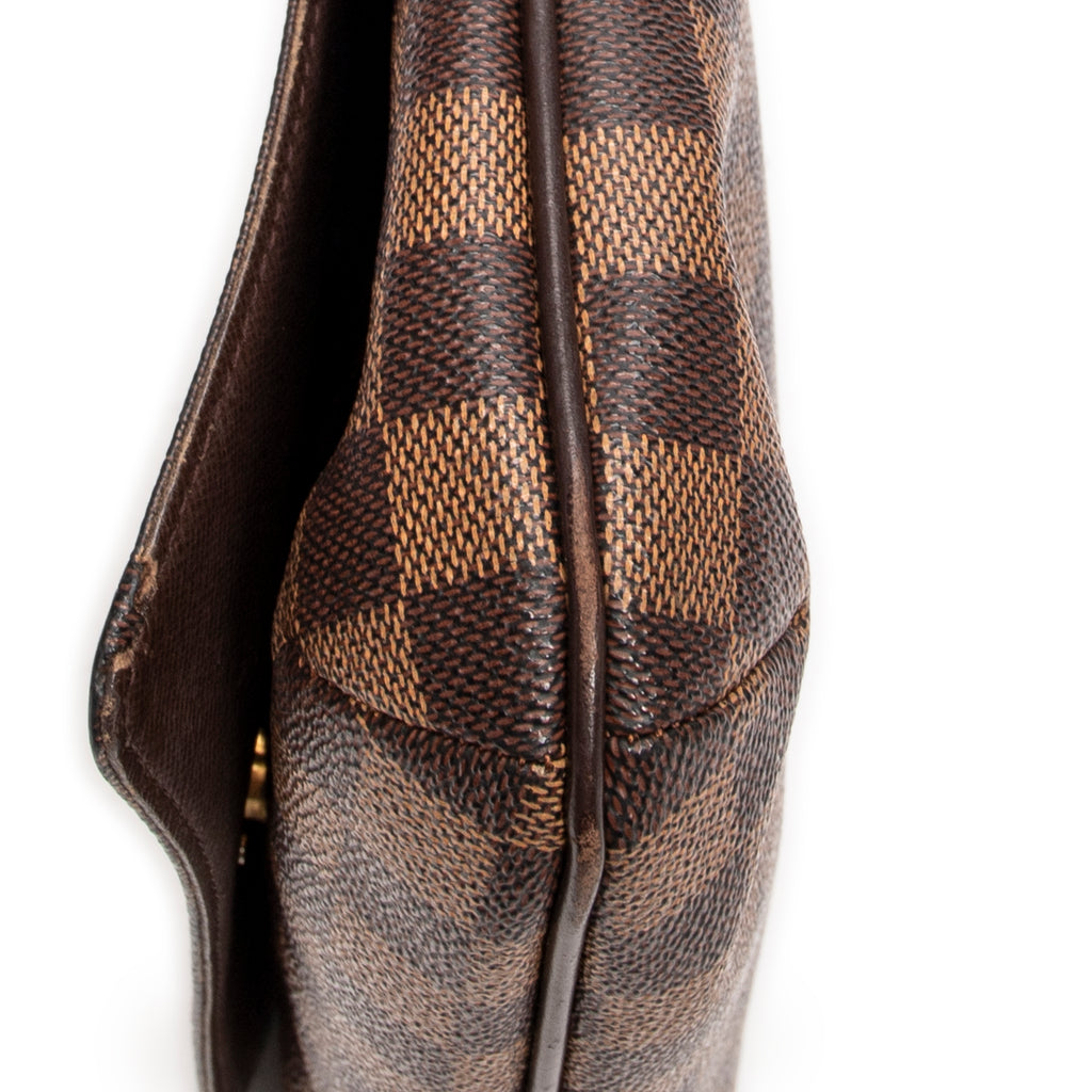 Shoulder Bag Musette Tango Long Strap Brown Damier Ebene