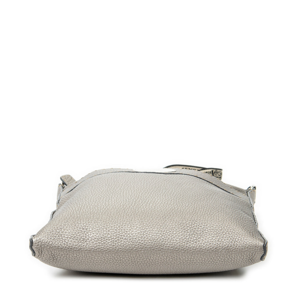 Handbag Selleria Crossbody Grey Grained Leather