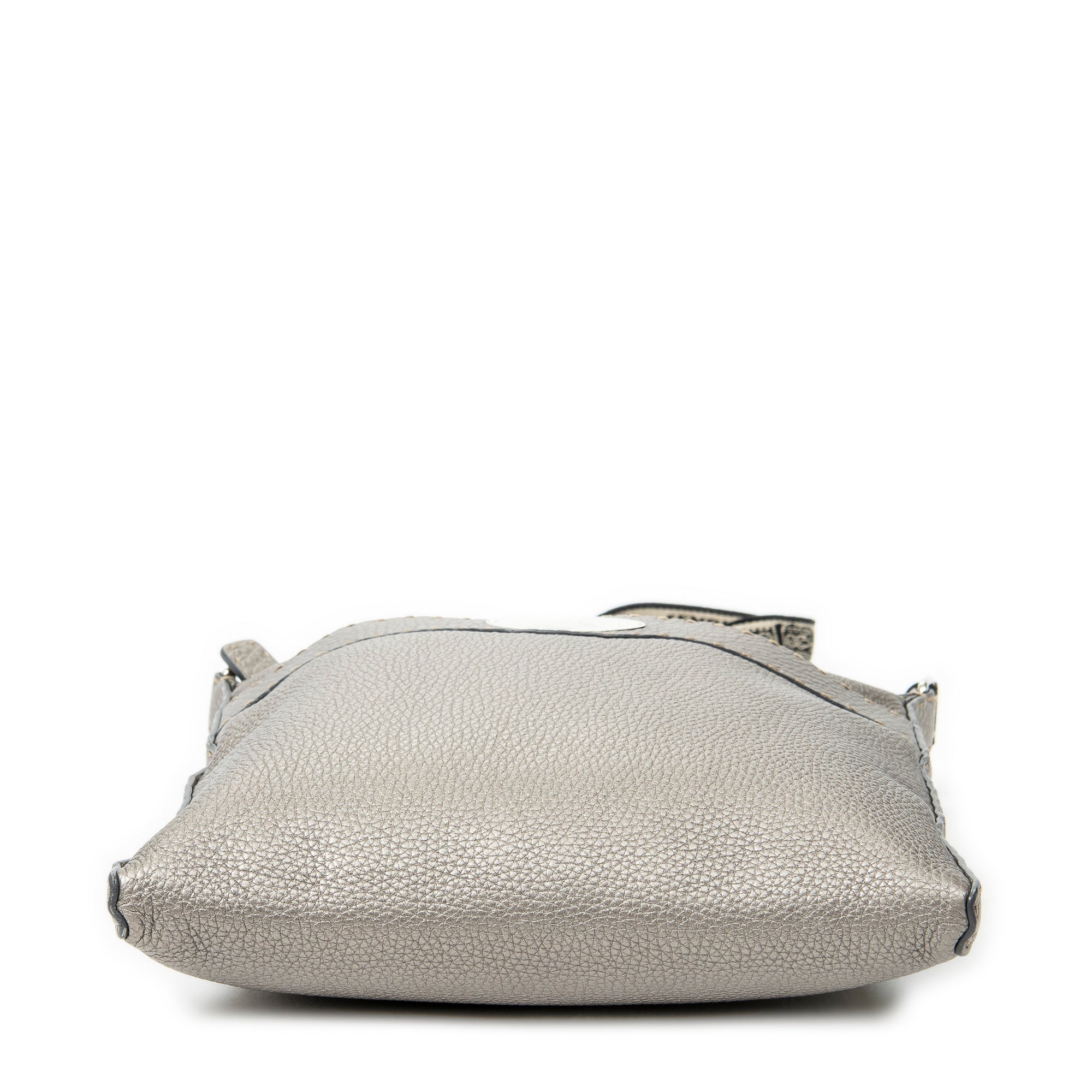 Handbag Selleria Crossbody Grey Grained Leather