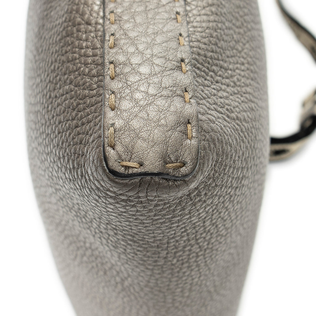 Handbag Selleria Crossbody Grey Grained Leather