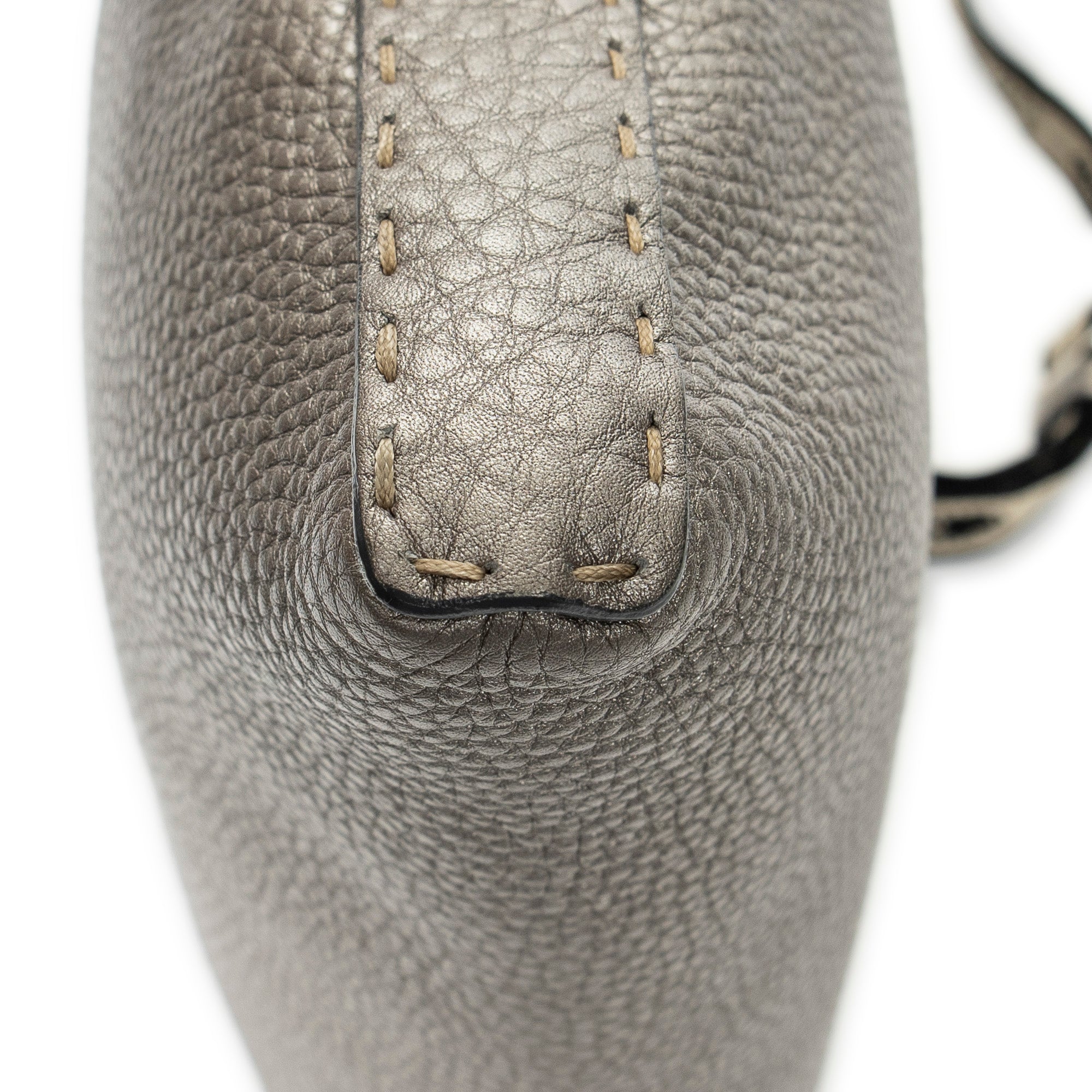 Handbag Selleria Crossbody Grey Grained Leather