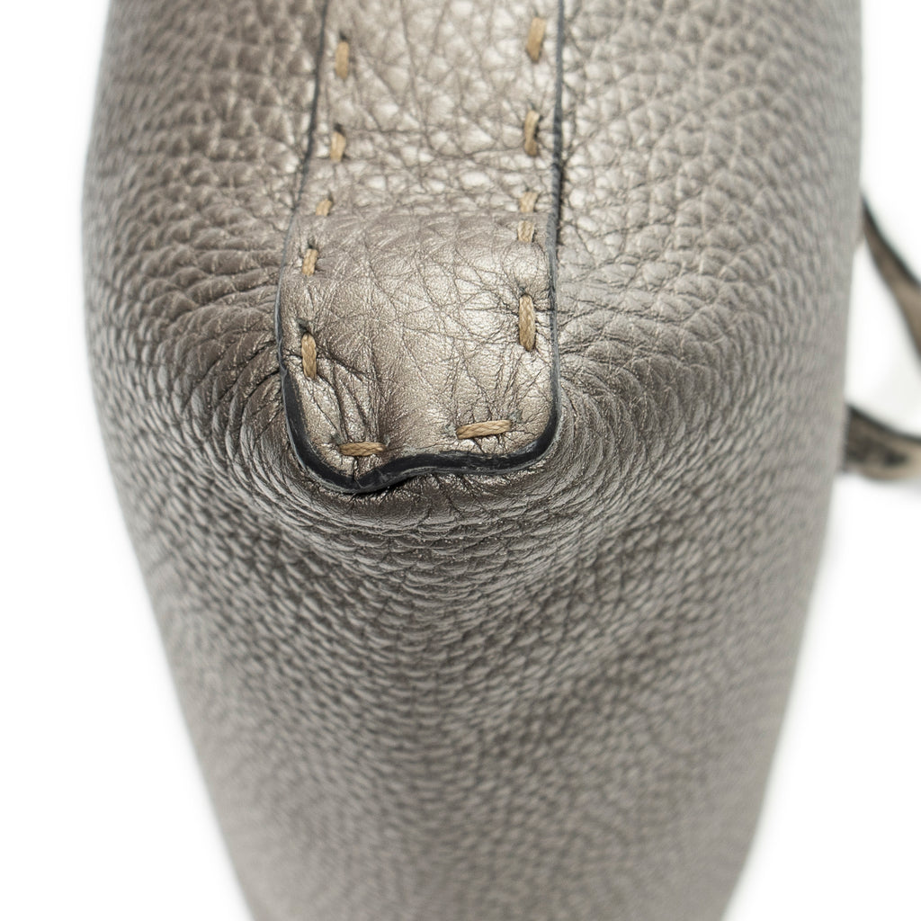 Handbag Selleria Crossbody Grey Grained Leather