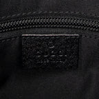 Handbag Front Pocket Shopping Tote Black Monogrammed Canvas